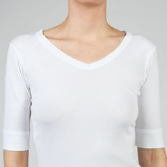 raw edge 1/2 sleeve modern v - I Want Sense, Sense Clothing, Sense Active Spa Travel Wear for Women, Senseclothing.com