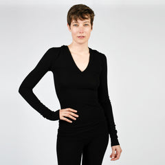 modern raw edge hoodie - I Want Sense, Sense Clothing, Sense Active Spa Travel Wear for Women, Senseclothing.com