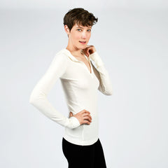 modern raw edge hoodie - I Want Sense, Sense Clothing, Sense Active Spa Travel Wear for Women, Senseclothing.com