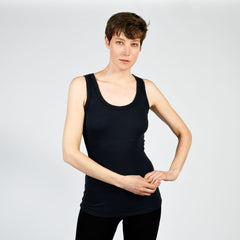 raw edge long scoop tank - I Want Sense, Sense Clothing, Sense Active Spa Travel Wear for Women, Senseclothing.com